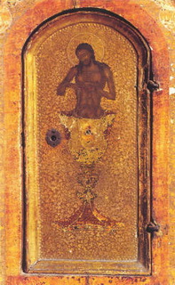Grande umiltà,  sportello di tabernacolo Aleppo XVIII sec.