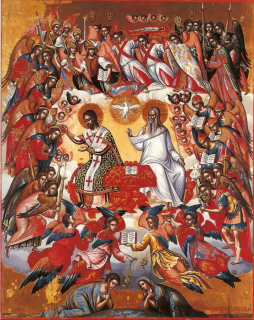 Divina Liturgia celeste, M. Damaskinos XVI sec.