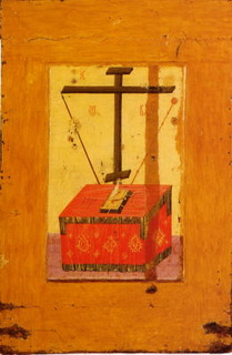 Croce e strumenti della passione retro Madre di Dio di Vladimir Mosca XV