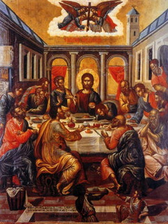 Ultima Cena: icona di M. Damaskinos 1584-91